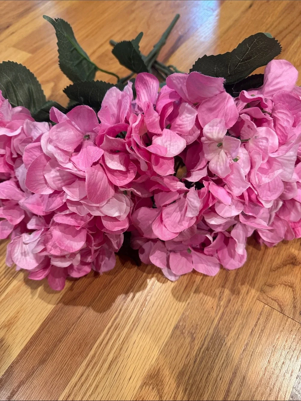 Michaels Pink Hydrangea Faux Flower Stems — 2 pack